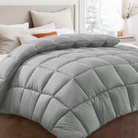 Light Grey - Square Checkered Quilt