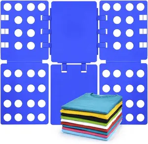 t Shirt Folder Clothes Folding Board Plastic Laundry Folder  Storage Tool for Adults and , Blue