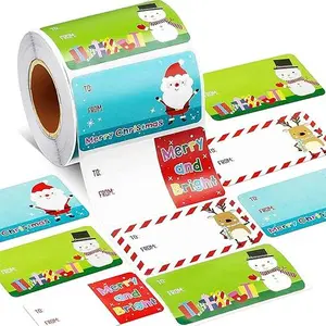 200 Sheets Holiday Decorative Adhesive Stickers Roll Christmas Themed Gift Packaging Labels Self Adhesive Waterproof Assorted Festive Designs Great for Scrapbooking Card Making DIY Crafts Xmas Decor