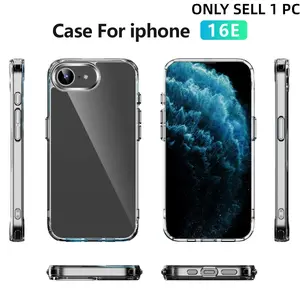 Hybrid Hard Clear Bumper Case for iPhone 16 16E 16 Plus 16 Pro Max, Anti-fall Shockproof Transparent Protective Case, Phone Accessories, Cover, Protector, Casing
