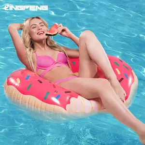 Donut Shaped Inflatable Swim Ring, Inflatable Pool Floaters, Thickened Wide Design, Enhanced Buoyancy, Multi-Scene Use for Summer Swimming, Float Bed, Party Decorations, Pool Float Lounge