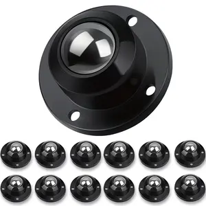 12 pcs Stainless steel Self Adhesive Caster Wheels,Self Adhesive Caster Wheels for Furniture, Storage Box, Trash Can, Pc Stainless Steel Universal Pulley 360 Degree Rotating Adhesive Caster Wheels