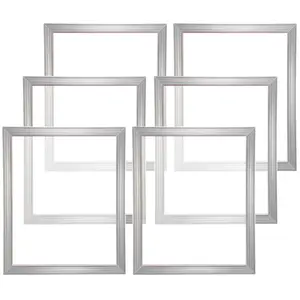 VEVOR Screen Printing Kit, 6 Pieces Aluminum Silk Screen Printing Frames, 20x24inch Silk Screen Printing Frame with 110 Count Mesh, High Tension Nylon Mesh and Sealing Tape for T-shirts DIY Printing Decor Photo