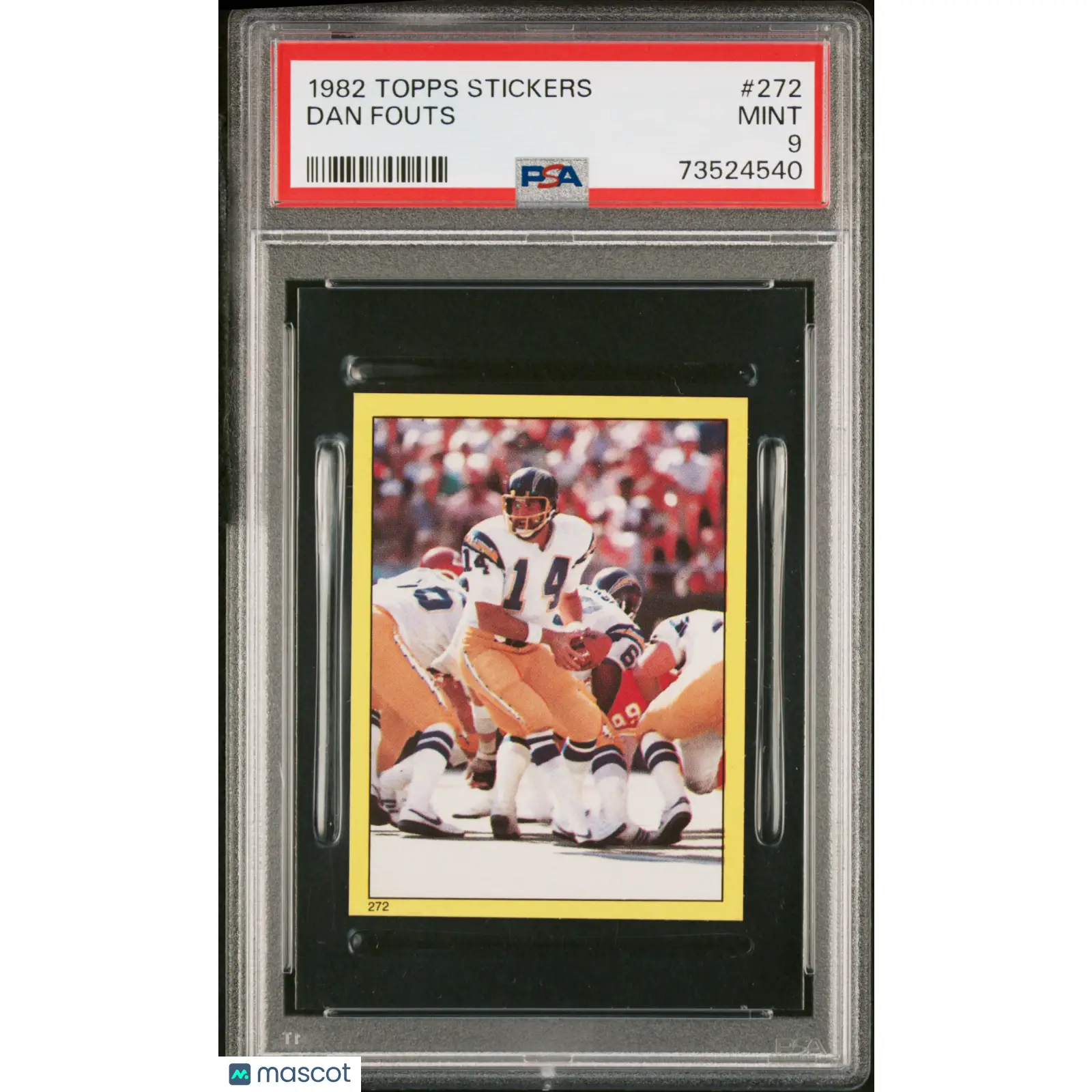 Dan Fouts PSA 1982 Topps Stickers Football #272 9 73524540