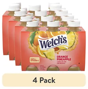 (4 pack) Orange Pineapple Juice Drink, 10 fl oz On-the-Go Bottle (Pack of 6)