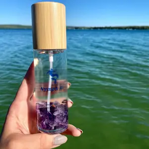 Sage Hydrosol – Botanical Mist with Amethyst in Glass Bottle for Clarity & Glow