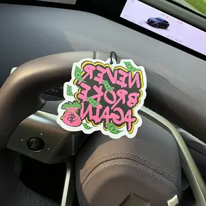 Car Air Freshener Vent Clip, Natural Material Scented Sheet, Aromatic Fruity Fragrance, Long-Lasting Fragrance 90 Days, Alcohol-Free, Sun Resistant, Unisex Design