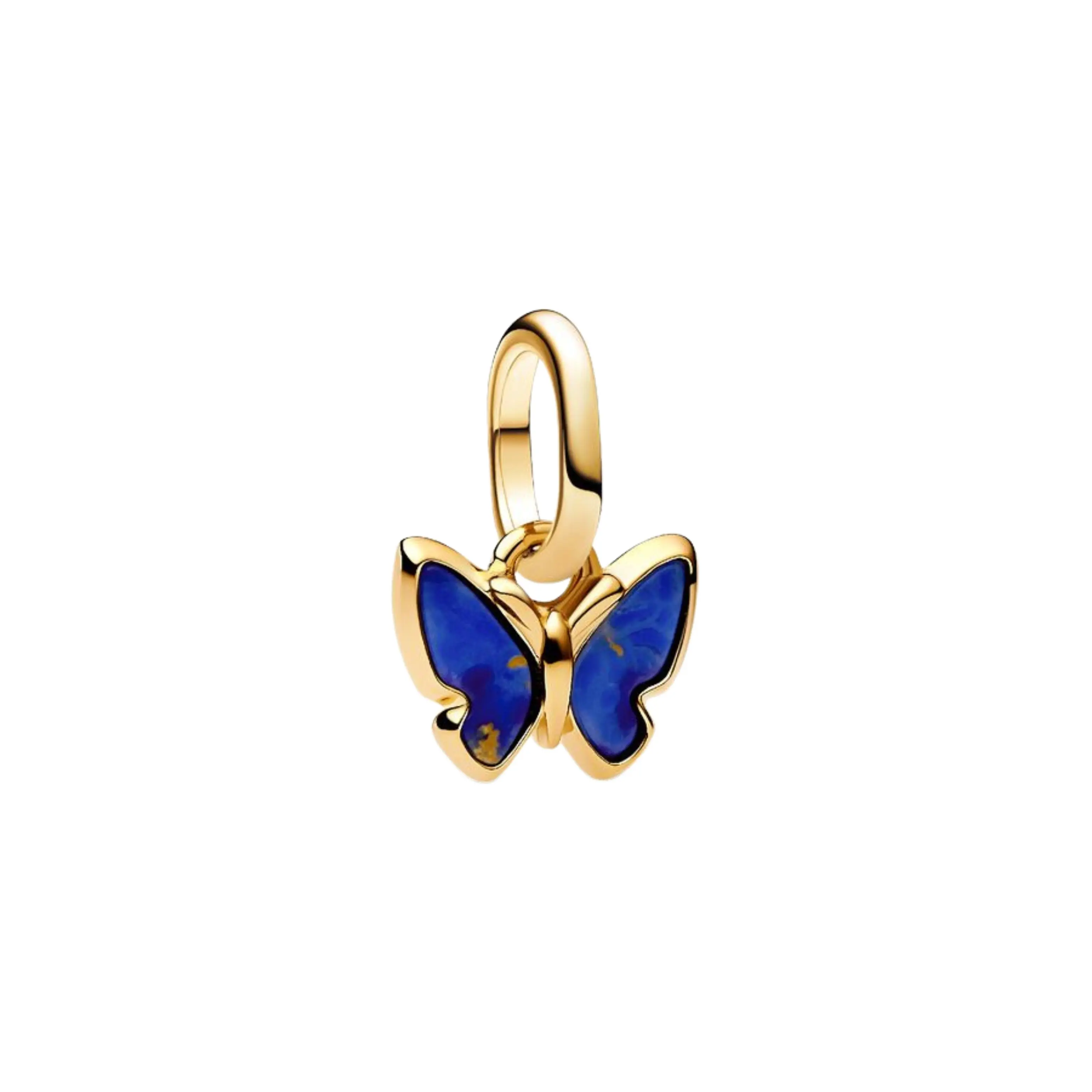 Blue Butterfly Charm Pendant | Gold Butterfly Charm for Bracelet & Necklace | Elegant Jewelry Charm