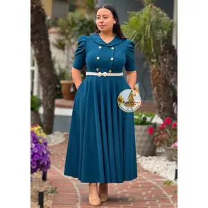 Dorothy Teal Vintage Dress