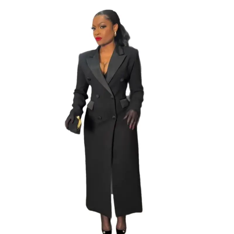 Summer Autumn Clothes Fashion Women OL Work Double Breasted Notched Long Sleeve Maxi Dress Sexy Night Elegant Party Street Long Dresses - TikTok Shop Summer Autumn Clothes Fashion Women OL Work Double Breasted Notched Long Sleeve Maxi Dress Sexy Night Elegant Party Street Long Dresses - TikTok Shop