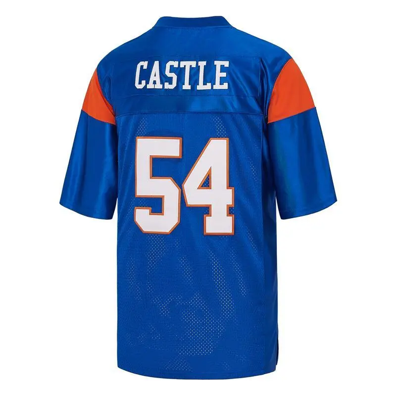 フットボールカットソー  ICE BLUE Blue Mountain State 7 Alex Moran 54 Thad Castle Football Jersey