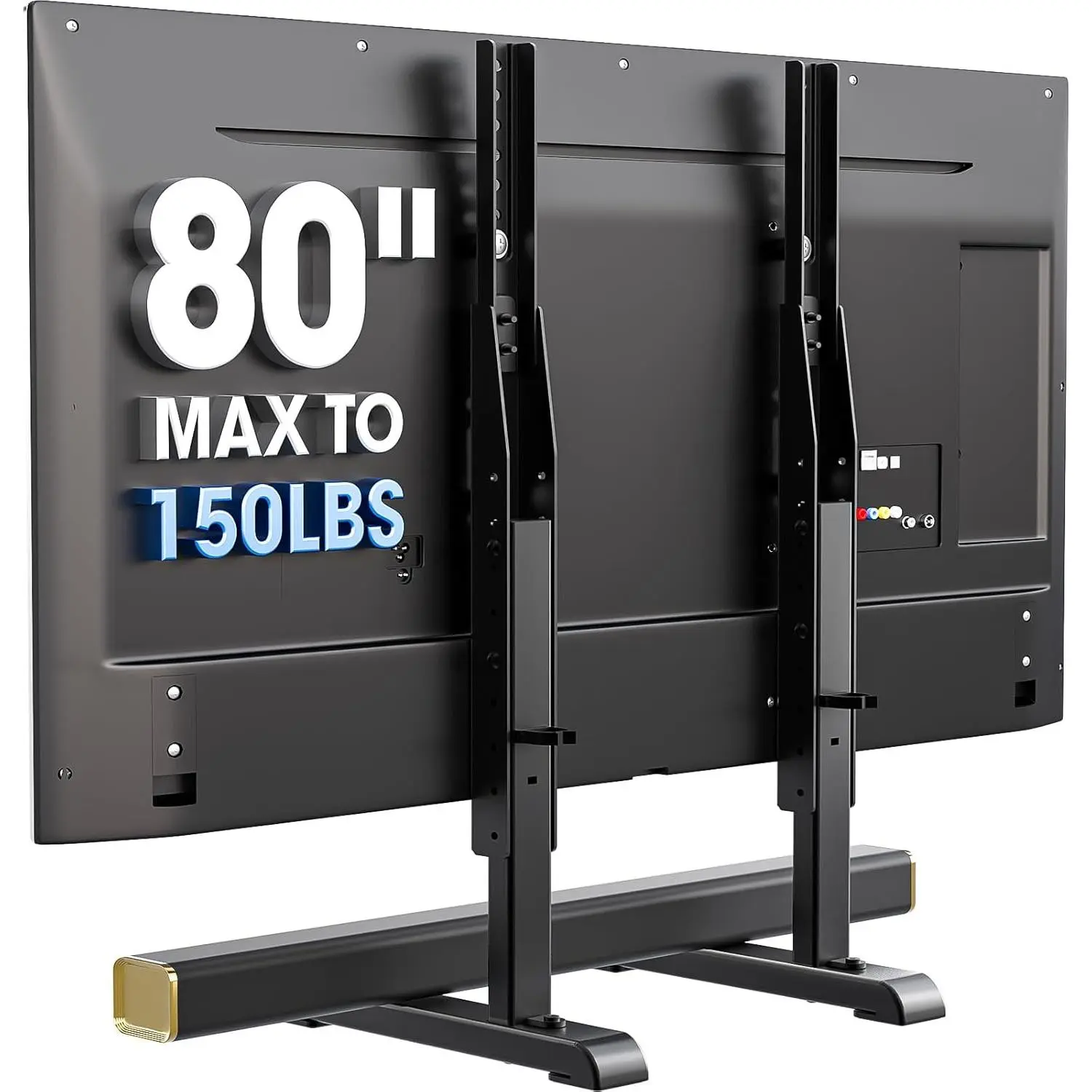 Universal TV Stand, Table Top TV Stand Base Wobble-Free Replacement for  24 to 80 Inch LCD LED TVs, 7 Height Adjustable TV  Hold up to 150lbs, M VESA 800x500mm, Black 10TB02