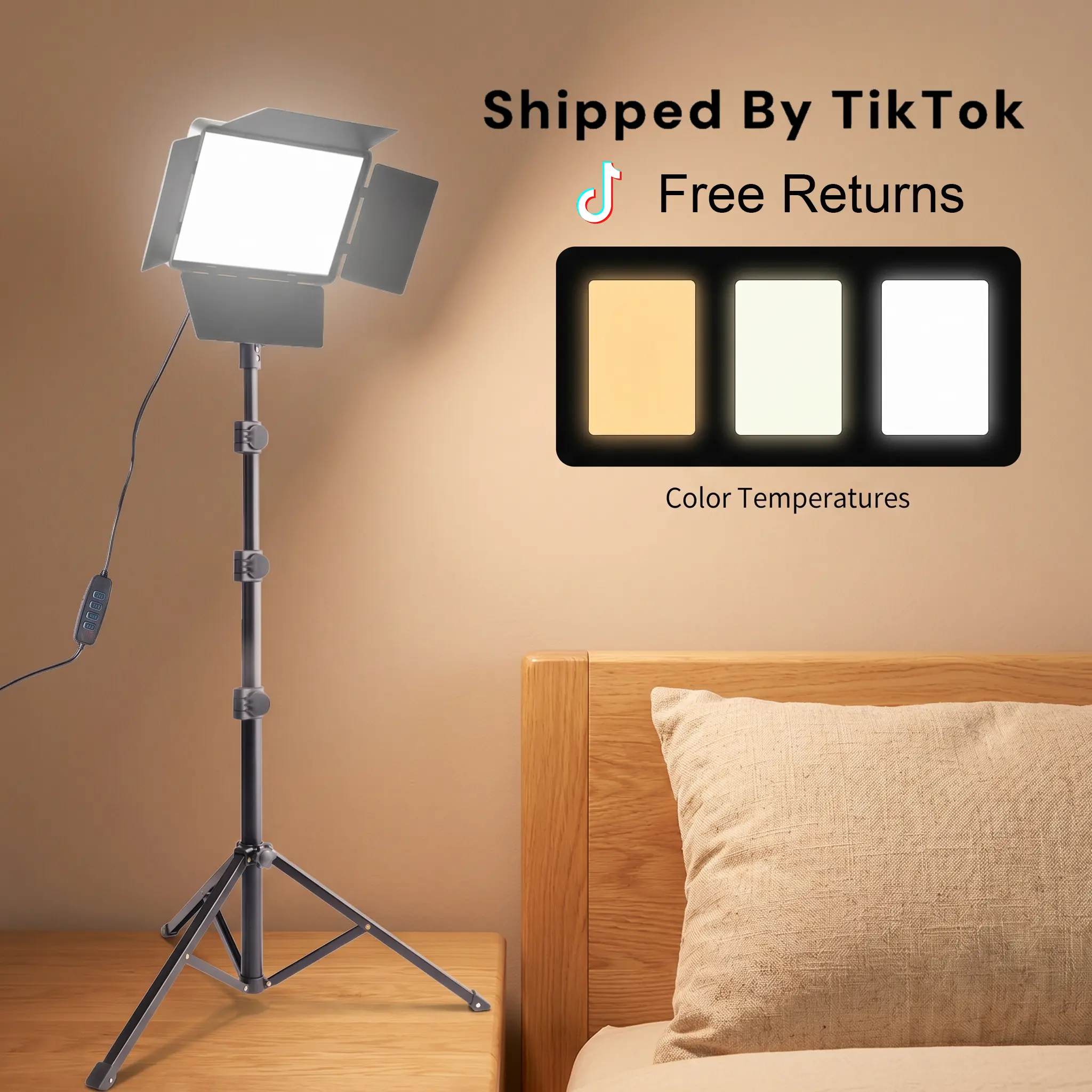 57-inch Photography Video Continuous Output Lighting Kit, 1Pack Upgraded Bi-Color LED Video Studio Lights Aluminum Alloy 2500k~6500k  for Camera Photo Recording Filming Stage Shooting flash sale various size Video Light kit