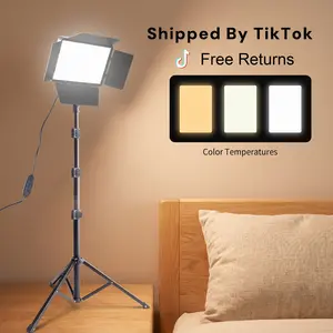 57-inch Photography Video Continuous Output Lighting Kit, 1Pack Upgraded Bi-Color LED Video Studio Lights Aluminum Alloy 2500k~6500k  for Camera Photo Recording Filming Stage Shooting flash sale various size Video Light kit