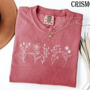 Comfort Colors Wildflower TShirt, Floral Cottagecore T-Shirt, Botanical Tee, Flower TShirt, Nature T-Shirt, Wildflower Tee - The William