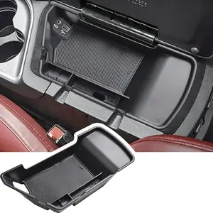 Center Console Organizer Compatible with Dodge Challenger Accessories 2015 2016 2017 2018 2019 2020 2021 2022 2023 Insert Tray Secondary Storage Armrest Box ABS Plastic Material