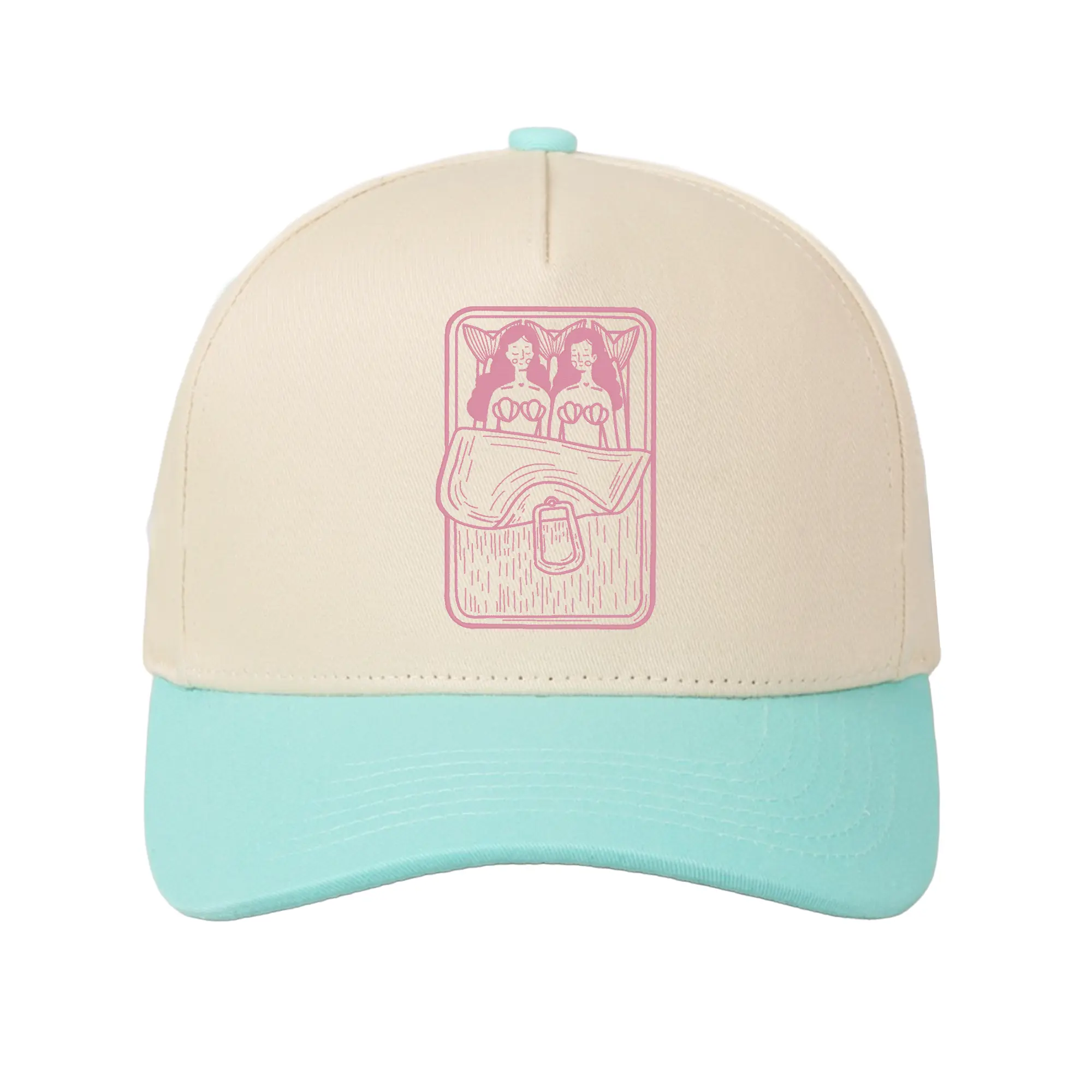 Mermaid Sardines Two Tone Baseball Hat