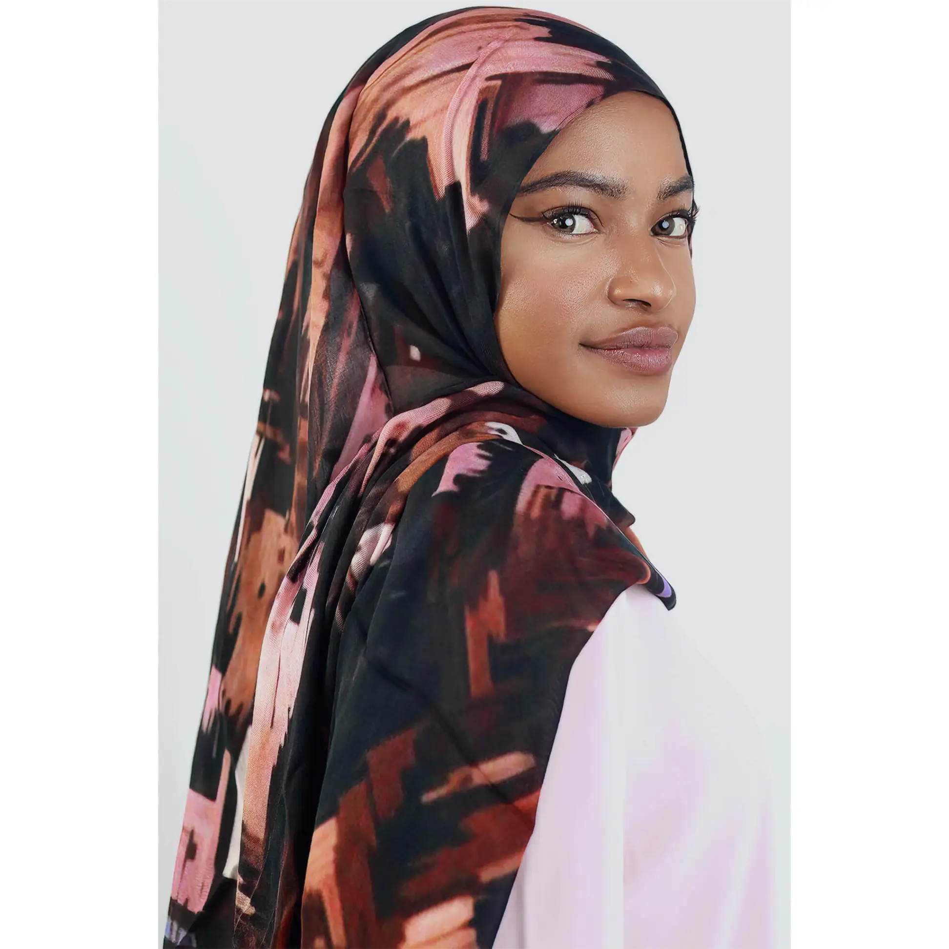 Rustic Twist Print Modal Hijab
