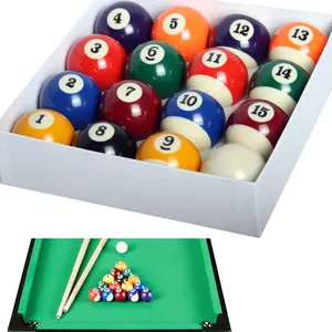 16 count Mini Billiard Balls Set, 25mm/0.98in Mini Pool Balls,  Pool Ball Billiard Set with 8 Colors for Family Fun, Entertainment (Not Suitable for Adults)