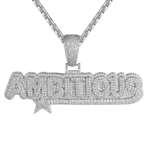Mens Designer 3D Ambitious Star Micro Pave Hip Hop Charm