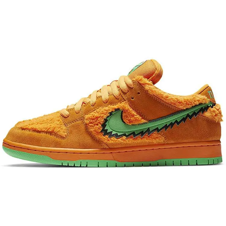 NIKE Unisex SB Dunk Low Grateful Dead Bears Orange Skate Shoes, Durable Non-slip Men's Casual Trainers, Style Code CJ5378-800