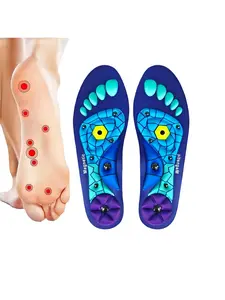Unisex Eva Acupressure Insole Set, Spider Web Design, Suitable for Work Boots and Sports Shoes, Shock Absorbing Soft Sole, Breathable Sport Insoles, Magnetic Acupressure Insoles, Acupoint Insole Pads