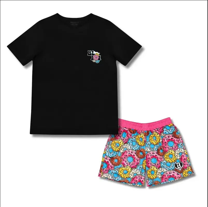 Baseball Lifestyle 101 Donut Truck Baseball Tee & Mesh Shorts | Summer Athletic Outfit for Youth & Adults
