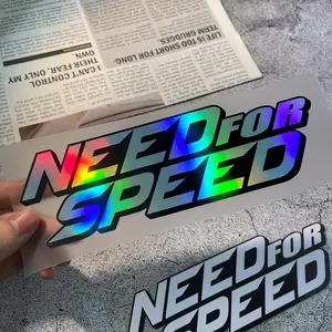 Need for Speed Car Sticker, Racing Theme Scratch Masking Waterproof Decals for Auto Windows, Rear Bumper, Rear Windshield, Motorcycle Fuel Tank, Scooter Body, Universal Car Sticker