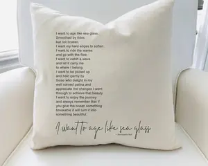 20x20 Pillow - Age Like Sea Glass Pillow