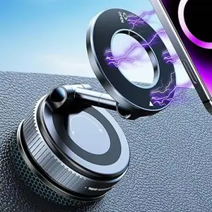 Magnetic car phone holder, electric suction cup design, dedicated central control screen accessory for car navigation, cell phone mount, universal car mount