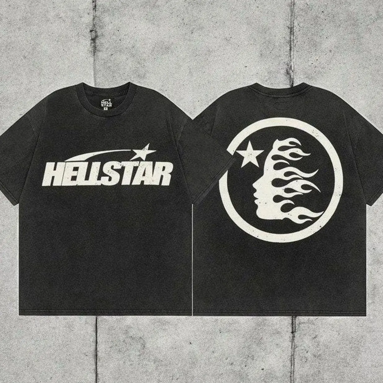 Hell-star Logo Y2K Aesthetic T Shirt, Harajuku Tee, Goth Punk T-Shirt, Alternative Clothing, Y2k Graphic Shirt, Shirt, Cotton Shirt, Vintage Shirt, Crewneck Shirt, Streetwear, Oversized T-Shirt Casual Top Unisex Gift for Him FCP