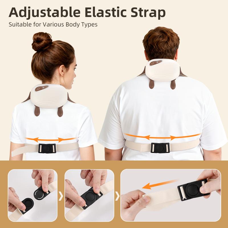 Cordless Neck Massager with Heat, Shiatsu Back and Shoulder Massager, Deep Tissue 4D Kneading Massage Pillow for Neck and Back Pain Relief Electric hand master automatic