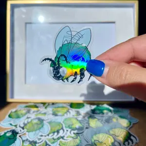 Neon Holo Bee Vinyl Sticker