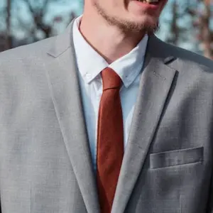 TIE MOOD Paprika Solid Necktie, Bow Tie & Pocket Square Collection