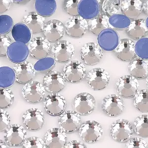 72/144/360/720pcs DMC Round SS6- SS50 2mm-10mm Clear And Crystal Sparkling Rhinestone, Bling Rhinestone Hotfix Glue On Stones Hot Fix Rhinestone Glitter Flatback Crystal Strass Iron On Rhinestones For Garment Sewing & Fabric Dress Bag Shoes Decorations