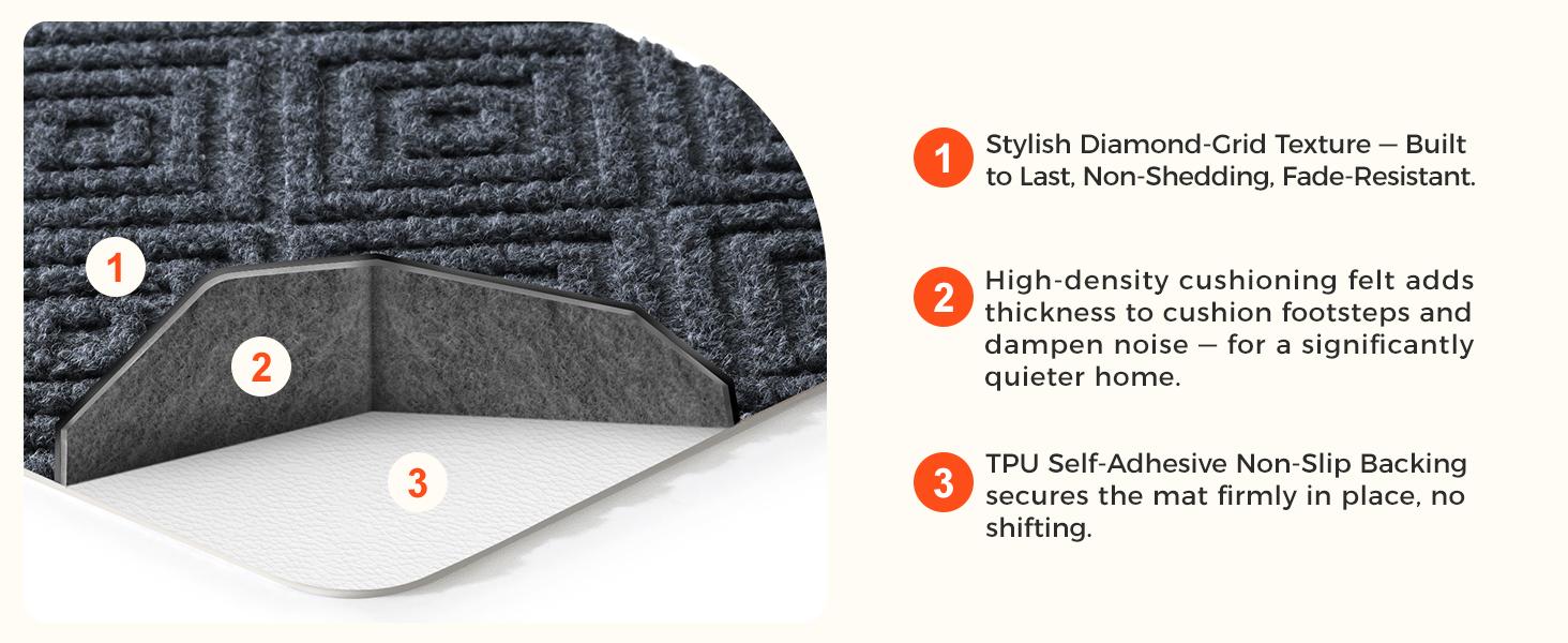 BAGAIL 15-Pack Polyester Geometric Print Peel-and-Stick Non-Slip Stair Treads, 8"x30" Retro Look Indoor Step Covers, Machine Washable No-Residue Adhesive Carpet Runners for Elderly, Indoor Steps,back to school,back to school haul