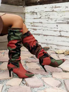 Women's Long Boots, Fashion Solid Color Design, Comfortable Chunky Heel, Perfect for Travel Dating Parties, Casual Wear, Winter Shoes