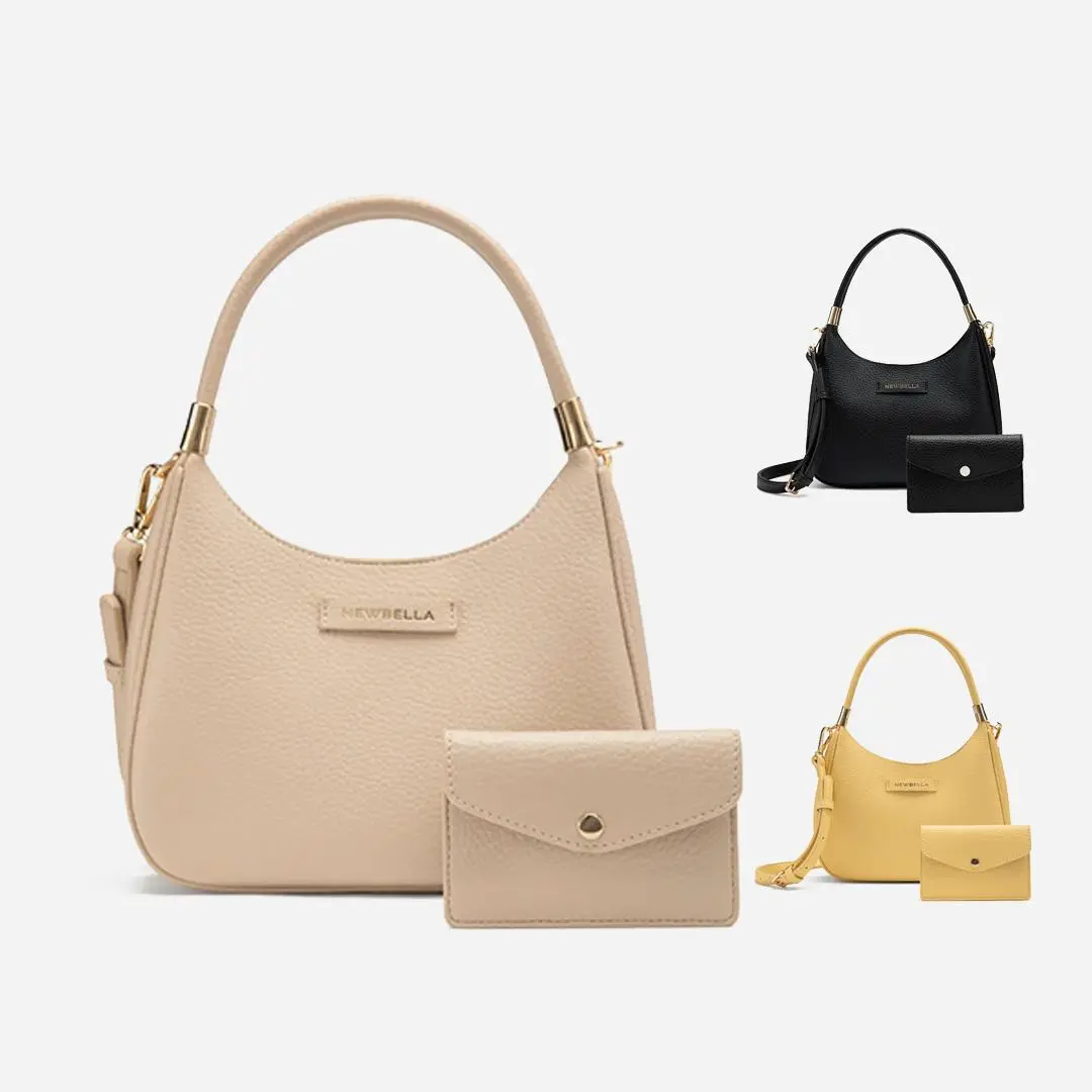 NEWBELLA Tina 2 PCS Set Shoulder Bags, Top Handle Bags，PU Leather，All size Fashionable Handbag crossbodybagwomen work bag shoulder purse mini speedy bag