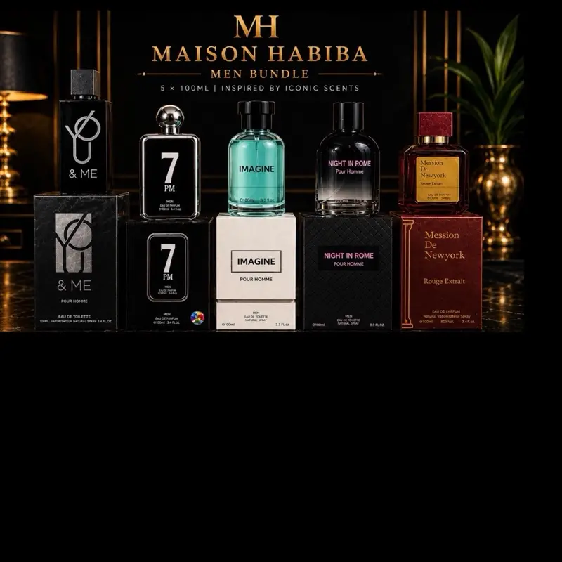 Men’s Bundle – 5 Premium Inspired Fragrances | 100ml Each 1-4
