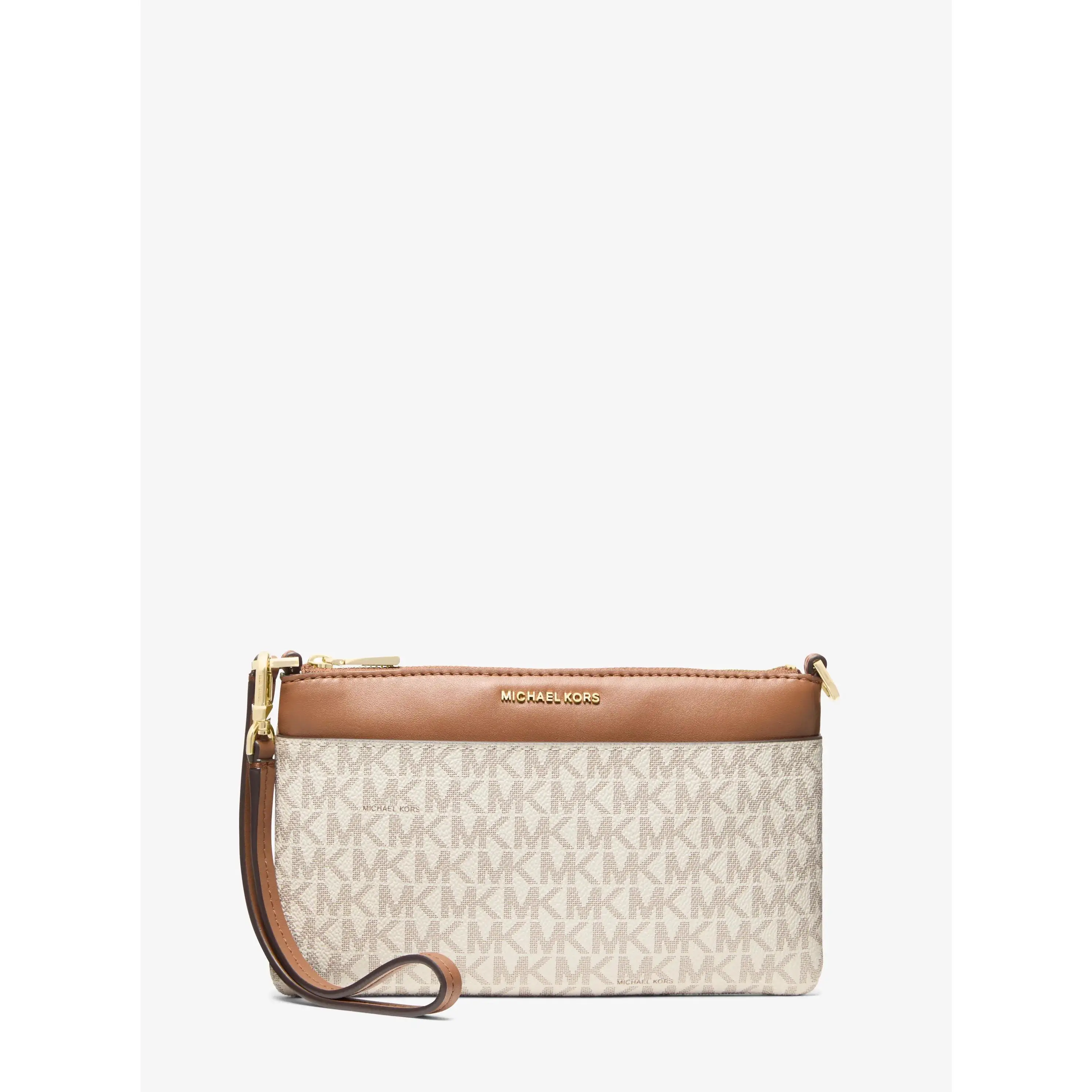 Jet Set Medium Signature Logo Wristlet