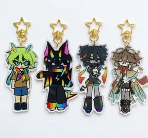 Unstable Four Universes Minecraft Acrylic Keychain, Universe MCYT Yt Translucent Acrylic Keychain, Perfect For Bags, Keys, Or Gifts