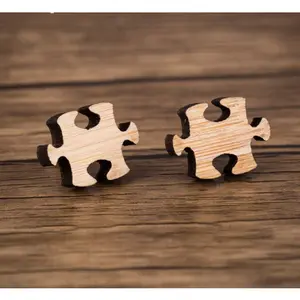 Puzzle Piece Earring Studs