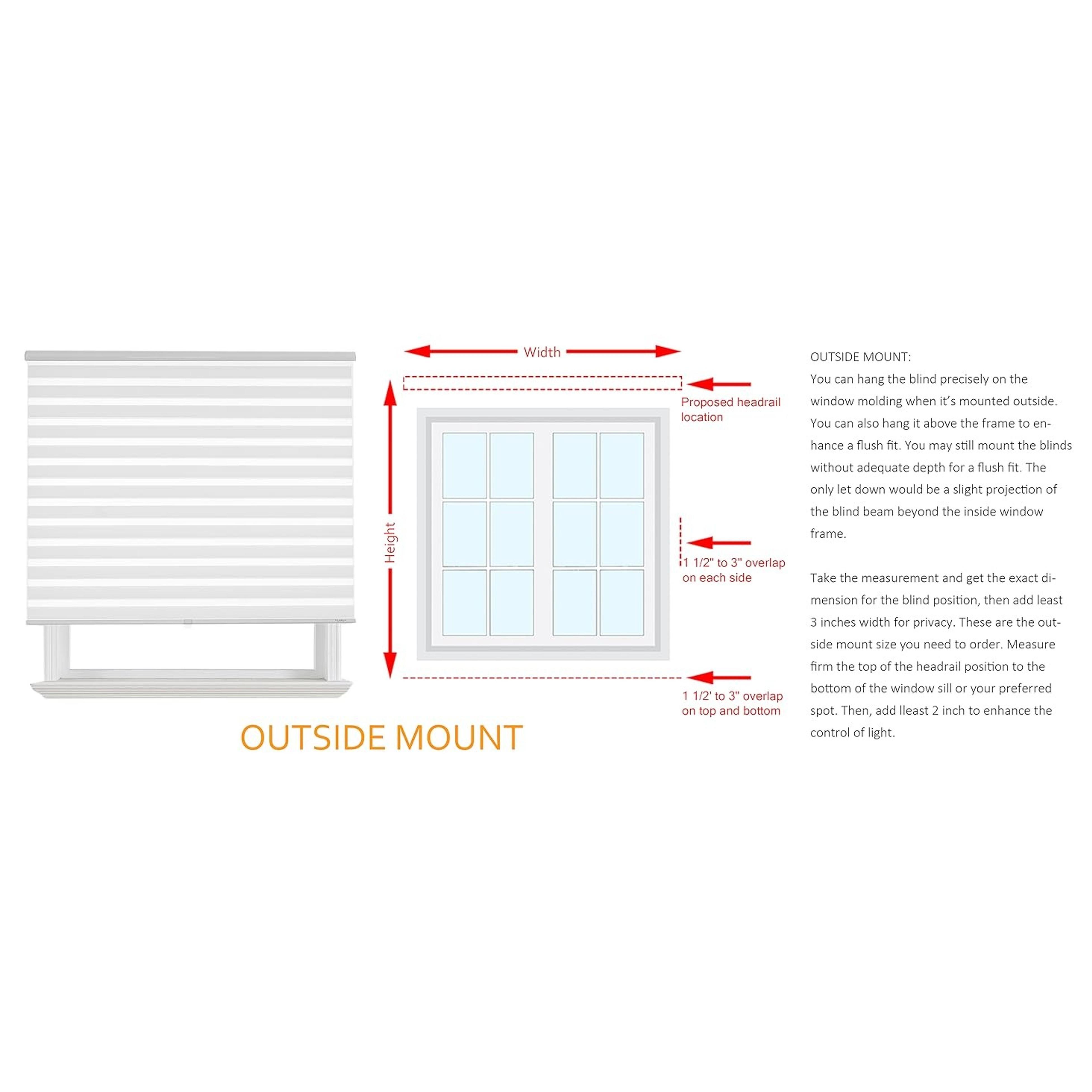 Cordless Zebra Pattern Roller Blind for Indoor Home Windows, Free-Stop Dual Layer Light Filter Sheer Shades (22" W X 72" H, Grey)