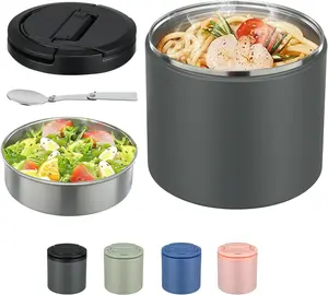 Thermo for Hot , Soup Thermo for Adults 40oz Lunch Containers Wide Mouth, Insulated  Container Leak Proof Vacuum Stainless Steel With Carry Handle and Spoon