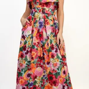 MOLLY PINK  FLORAL MAXI DRESS