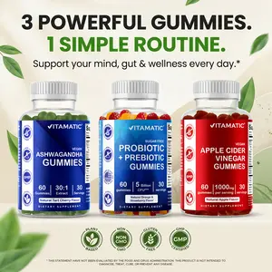 Vitamatic Wellness Gummies Bundle – Ashwagandha, Probiotic & Apple Cider Vinegar