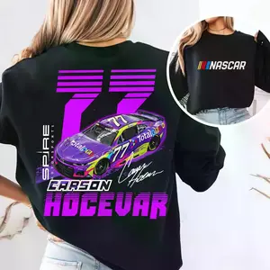 Official Carson Hocevar #77 Fan Shirt 🏁 2026 NASCAR Racing Gear - Unisex Cotton Tee