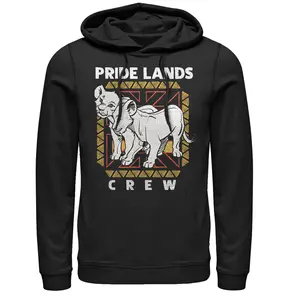 Men's Lion King Simba & Nala Pride Lands Crew Pull Over Hoodie
