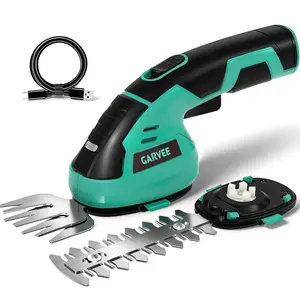 Garvee 2-in-1 Cordless Hedge Trimmer - 7.2V Small Electric Hedge Trimmer Rechargeable with USB-C, Handheld Bush Trimmer & Shrub Trimmer, Lightweight Grass Shears for Lawn Edge Cutter, Pruning Shears