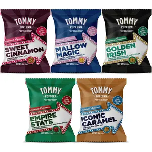 Gourmet Popcorn Snack Pack - 5 Flavors: Pizza, Whiskey, Marshmallow Cereal, Cinnamon & Caramel | Movie Night Treat